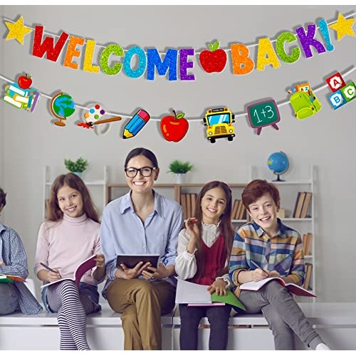 Back to School Banner Welcome Classroom Banner for First Day of Sc...