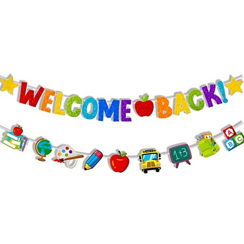 Back to School Banner Welcome Classroom Banner for First Day of Sc...