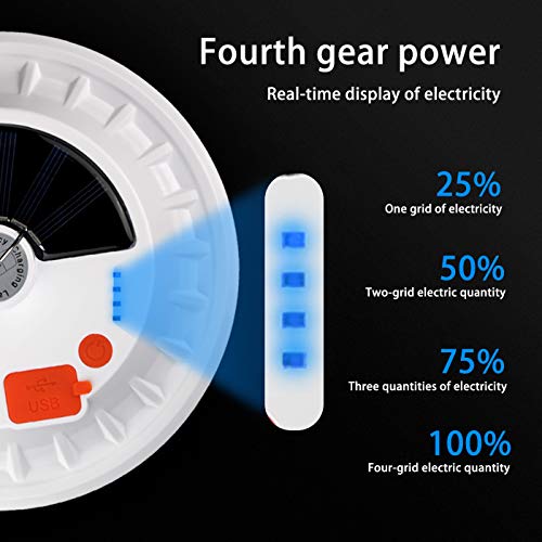 USB Solar Camping Light with Remote Control - Hanging IPX7 Waterpr...