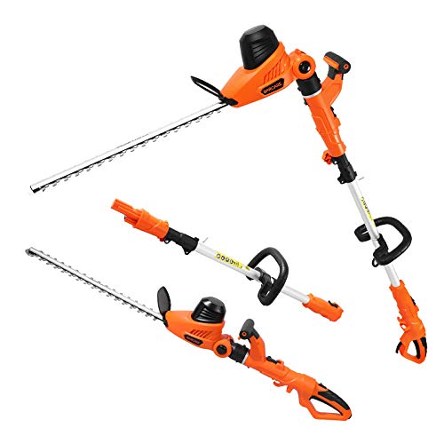 GARCARE Corded Pole Hedge Trimmer - 4.8A Electric Hedge Trimmer 2 ...