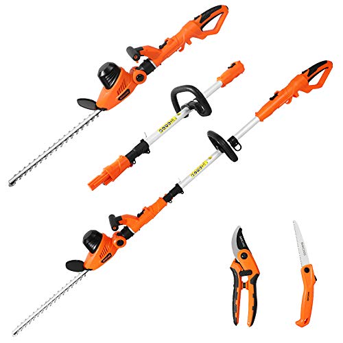 GARCARE Electric Hedge Trimmers 4.8A Pole Hedge Trimmer Corded | H...