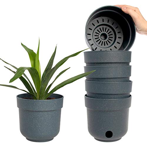 Garden Artist 6 Pack 6.5 Inch Self Watering Planter Indoor Outdo...