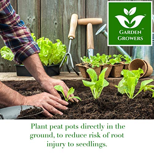 Garden Growers Seed Starter Pots – 3 Inch Biodegradable Peat Pods ...