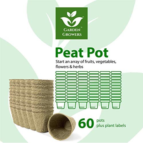 Garden Growers Seed Starter Pots – 3 Inch Biodegradable Peat Pods ...