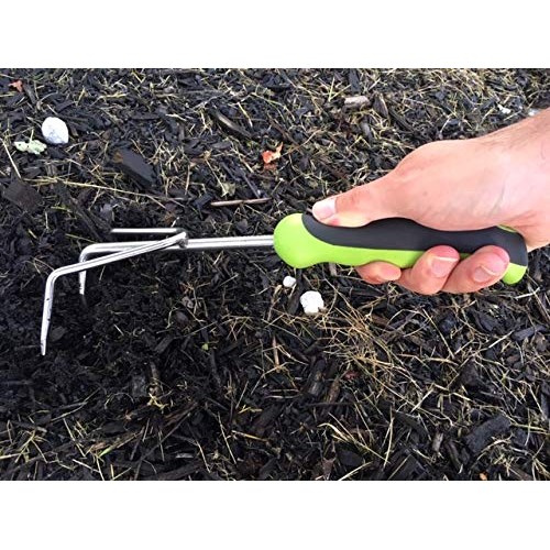 Garden Guru Hand Cultivator - Stainless Steel Hand Rake Soil Tille...