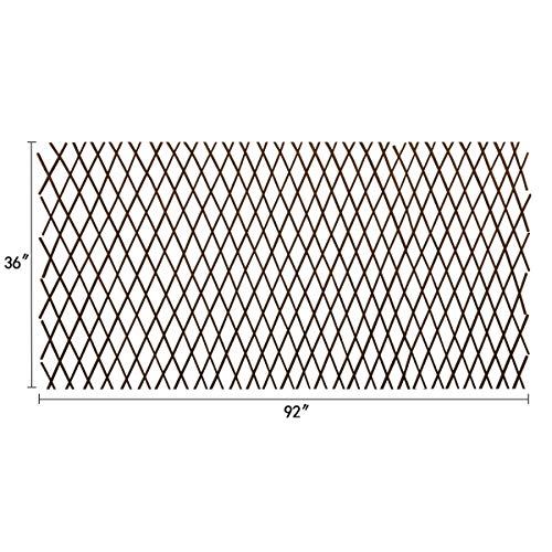 Expandable Garden Trellis Plant Support Willow Lattice Fence Panel...