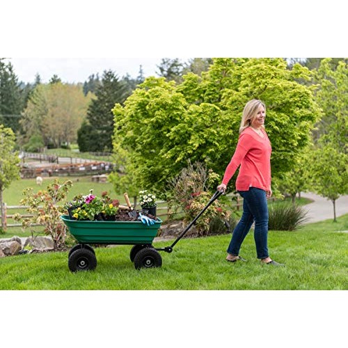 Garden Star 70275 Garden Wagon/Yard Cart with Flat Free Tires, 37...