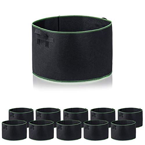 Garden4Ever 10-Pack 25 Gallon Grow Bags Heavy Duty Container Thick...