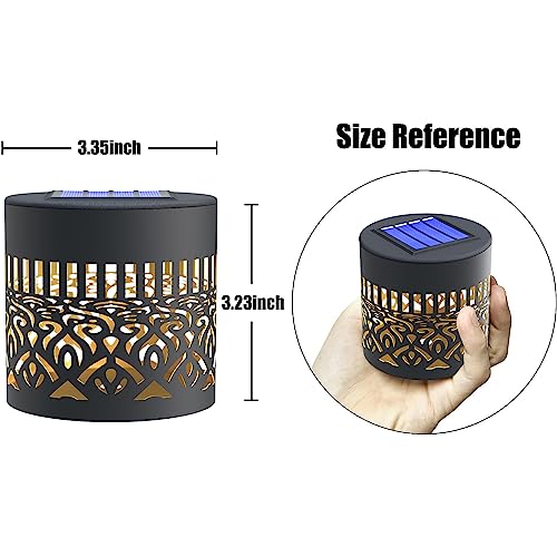 gardencave 2 Pack Solar Fence Lights Solar Outdoor Wall Lights Met...