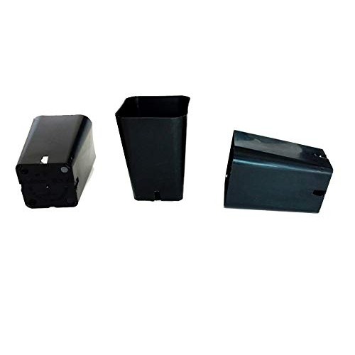 30 Seed Starting - 2 1/4 Square X 3 1/4 Deep Black Plastic Rose ...
