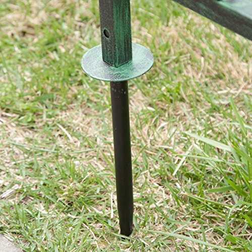 Steel Outdoor Garden Arbor 7-ft. in Powder Coated Black Verdigri...