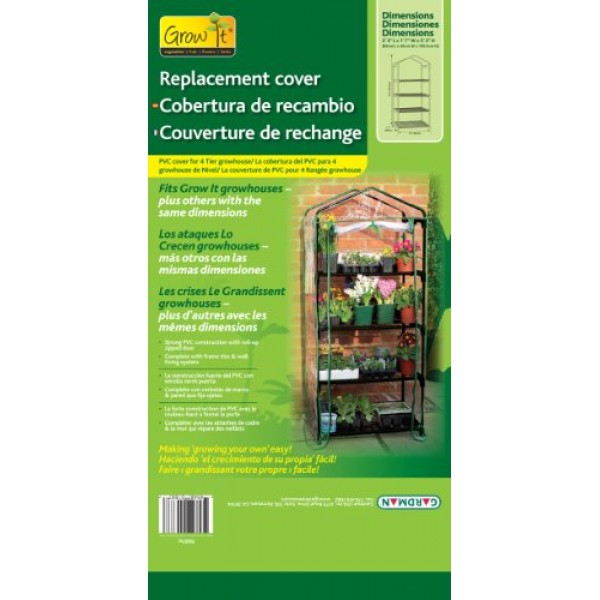 Grow It 4 Tier Growhouse Replacement Cover Clear