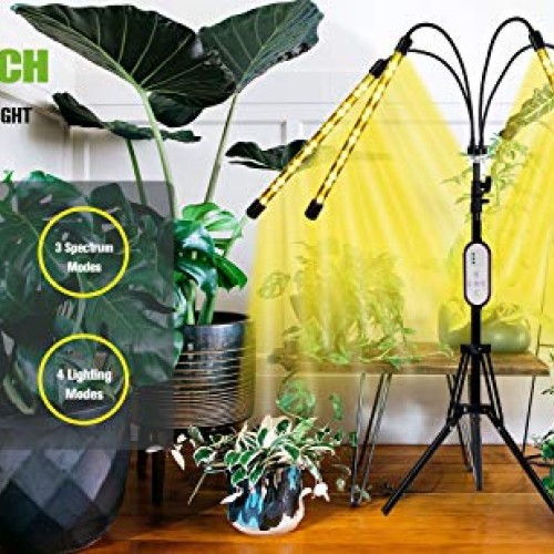 Grow Light with Stand, LED Growing Lamp for Indoor Plants, Smart F...