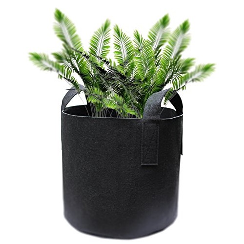Gardzen 10-Pack 15 Gallon Grow Bags, Aeration Fabric Pots with Han...