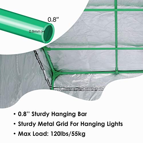 GARTIO 600D Mylar Lightproof Grow Tent, High Reflective Hydroponic...