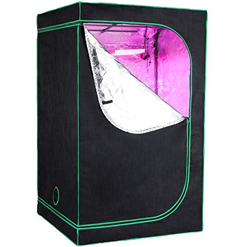GARTIO 600D Mylar Lightproof Grow Tent, High Reflective Hydroponic...