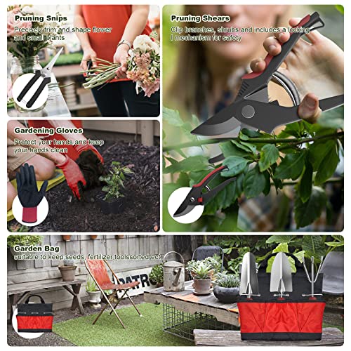 Garden Tool Set, Gardening Tools Alloy Steel Hand Tool Garden Tool...