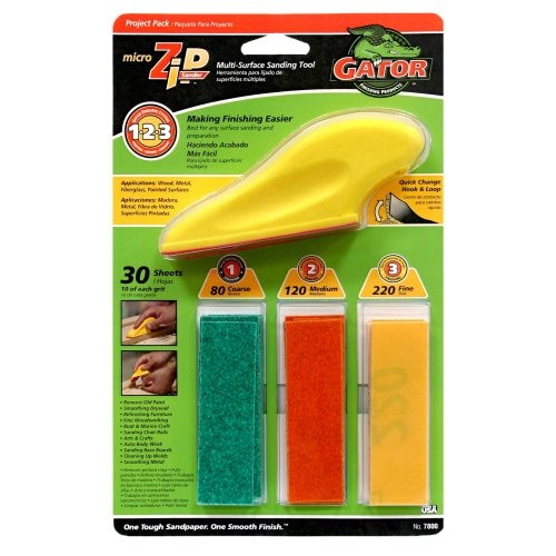 Gator Finishing 7800 Step-123 Micro Zip Sander Project Pack