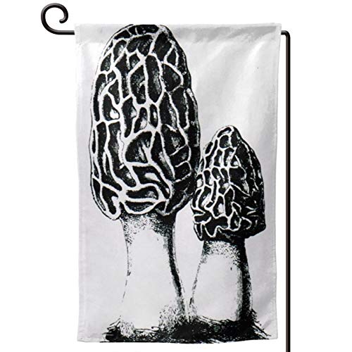 Gavikiss Double Sided Garden Flag, Black Morel Garden Flag for Far...