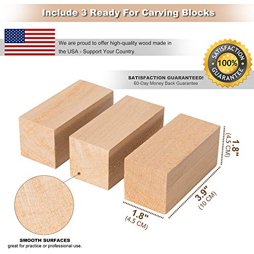 Wood Carving Tools Kit, Sloyd, Hook, Detail Knives, Hardwood Handl...