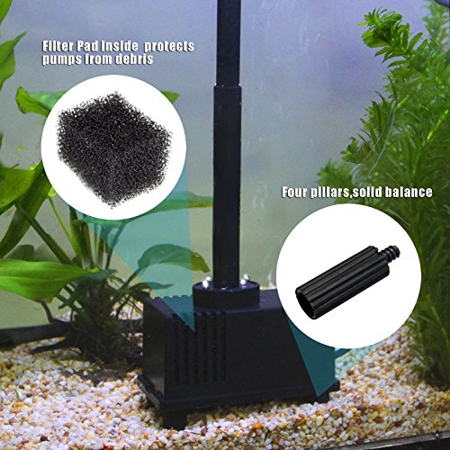 GBGS 10W 160GPH Submersible Water Pump with 2 Water Patterns Blos...