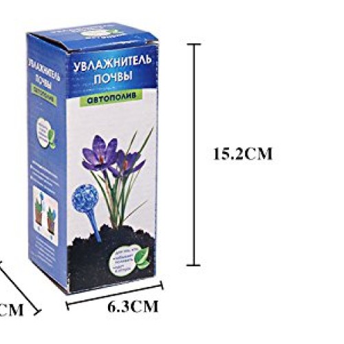 6 PCS Glass Irrigation Ball/Green Potted Plants Drip Irrigation Eq...