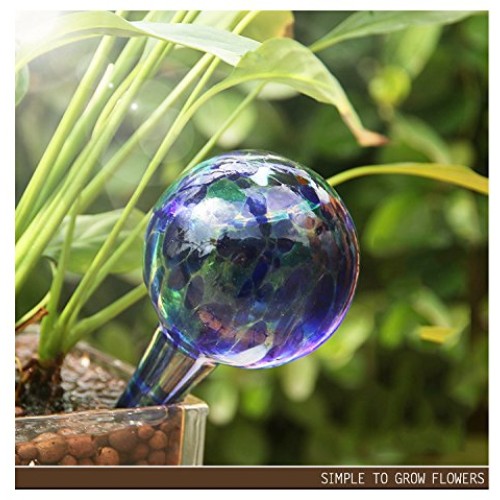 6 PCS Glass Irrigation Ball/Green Potted Plants Drip Irrigation Eq...