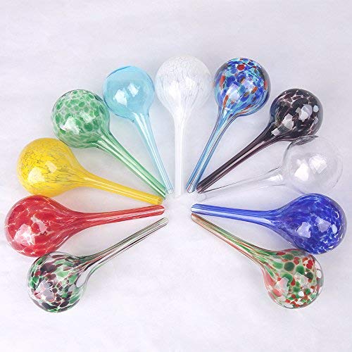 GDGY 2 pcs Glass Watering Sphere/Green Potted Plants Drip Irrigati...