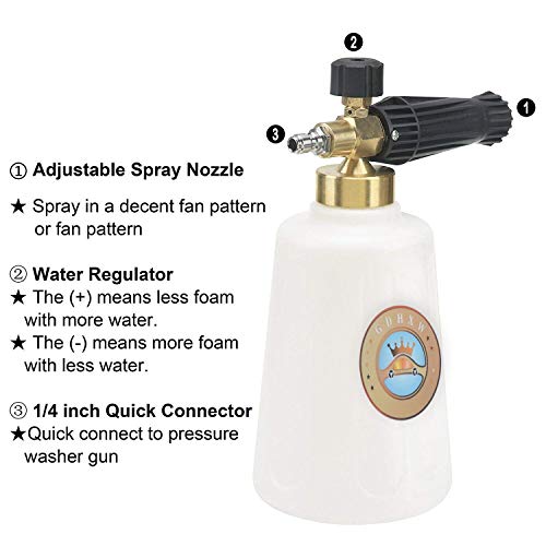 GDHXW X-444 Pressure Washer Foam Cannon 2L Bottle Snow Foam La...