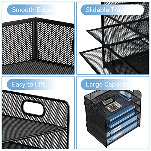 GDINDINFAN 5-Tier Letter Tray Paper Organizer Mesh Desktop File Or...