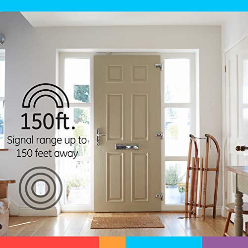 GE Wireless Doorbell Kit, 2 Melodies, 1 Push Button, 4 Volume Leve...