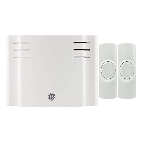 GE Wireless Doorbell Kit, 8 Melodies, 2 Push Buttons, 4 Volume Lev...