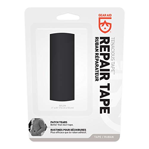Gear Aid Tenacious Tape Repair Tape for Fabric and Vinyl, Black, 3...