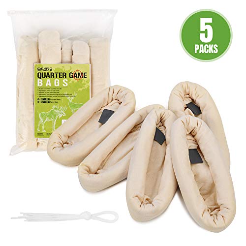 GearOZ Elk Game Bags Hunting Meat, 5-Pack Reusable Meat Game Bags,...
