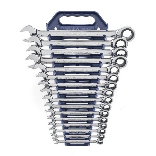 GEARWRENCH 16 Pc. 12 Point Ratcheting Combination Metric Wrench Se...