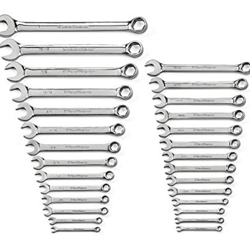 GEARWRENCH 28 Pc. 6 Point Combination SAE/Metric Wrench Set - 81923