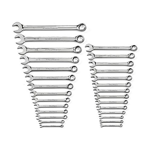 GEARWRENCH 28 Pc. 6 Point Combination SAE/Metric Wrench Set - 81923
