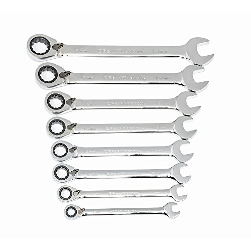 GEARWRENCH 8 Pc. 12 Point Reversible Ratcheting Combination Metric...