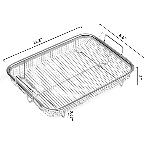 Air Fryer Basket For Oven, Stainless Steel Grill Basket, Non-stick...