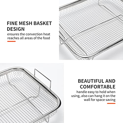 Air Fryer Basket For Oven, Stainless Steel Grill Basket, Non-stick...