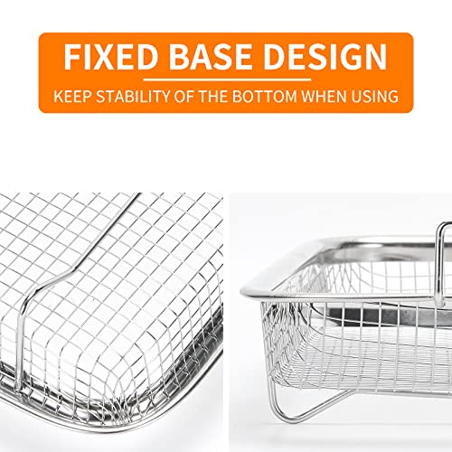 Air Fryer Basket For Oven, Stainless Steel Grill Basket, Non-stick...