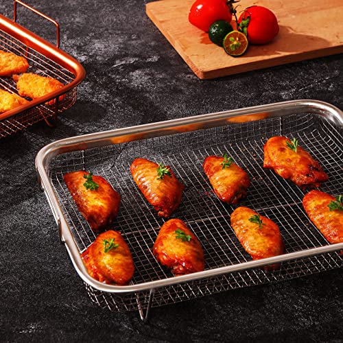 Air Fryer Basket For Oven, Stainless Steel Grill Basket, Non-stick...