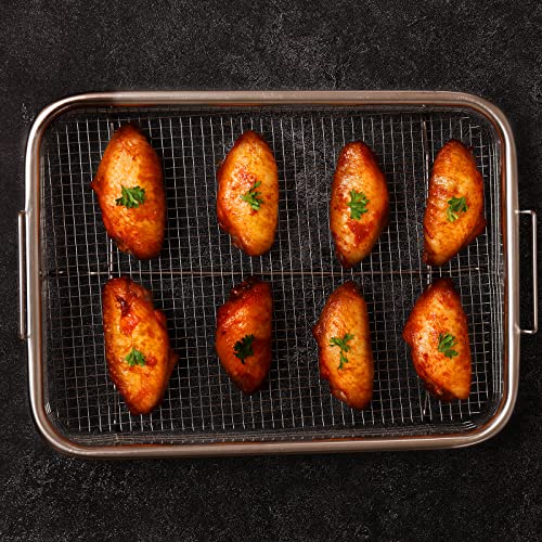 Air Fryer Basket For Oven, Stainless Steel Grill Basket, Non-stick...