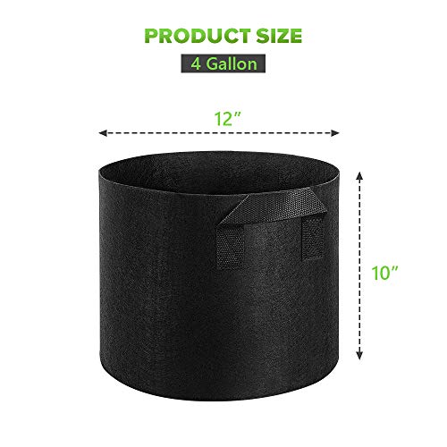 gecook 10-Pack 4 Gallon Plant Grow Bags Environmentally Protection...