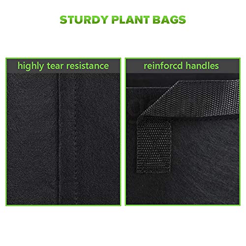 gecook 10-Pack 4 Gallon Plant Grow Bags Environmentally Protection...