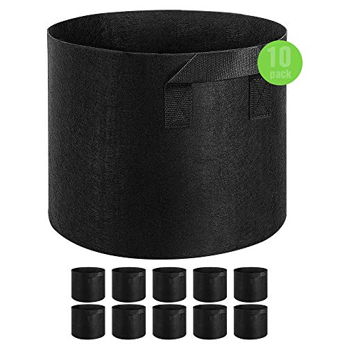 gecook 10-Pack 4 Gallon Plant Grow Bags Environmentally Protection...