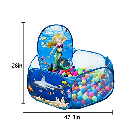 Ball Pit with Basketball Hoop for Kids - Ocean World Toy Toddler B...