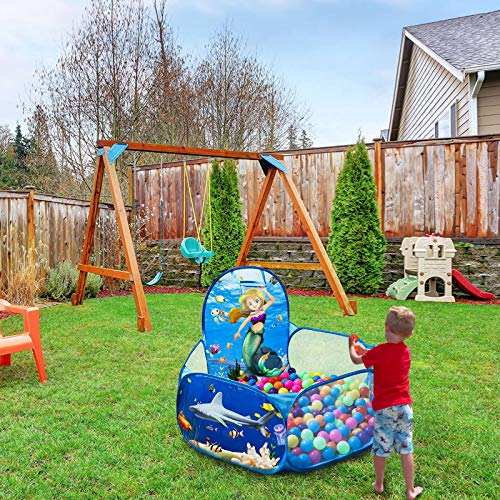 Ball Pit with Basketball Hoop for Kids - Ocean World Toy Toddler B...