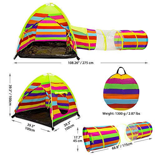 GEERTOP Play Tents for Kids Pop Up Crawl Tunnel Children Tents for...