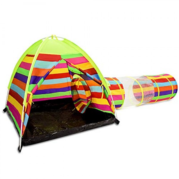 Green GEERTOP Children Play Tent Pop Up Tunnel Crawl Tube Toys Tent Boys Girls Toddlers for Indoor Outdoor Playing 